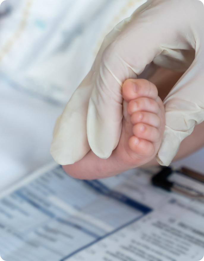 영유아 건강검진 관련 아기 발 이미지